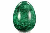 Stunning, Polished Malachite Egg - Congo #129537-1
